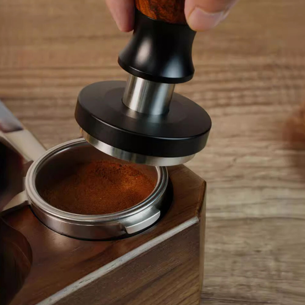 Coffee Press Double Spring Solid Wood Elastic Powder Hammer Elastic Coffee Press