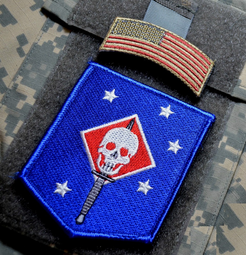 USMC MARFORCOM JOINT TASK FORCE RECON vêlkrö PATCH: PARAMARINE RAIDERS (subdued)