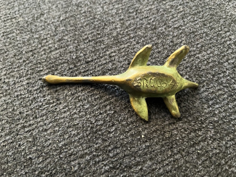 SRG CO. METAL DINOSAUR FIGURE, PLESIOSAURUS, 1947