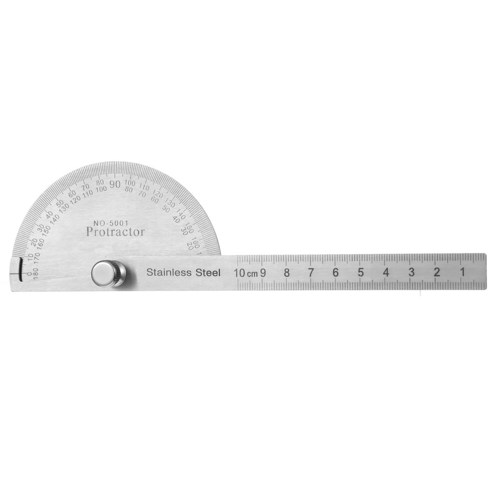 Stainless Steel Angle Protractor Miter Protractor Angle Finder 0-180 Degrees ...