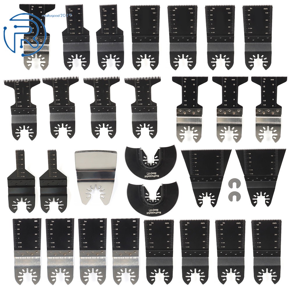 31 Pcs Universal Quick Release Multitool Oscillating Saw Blades Accessories US