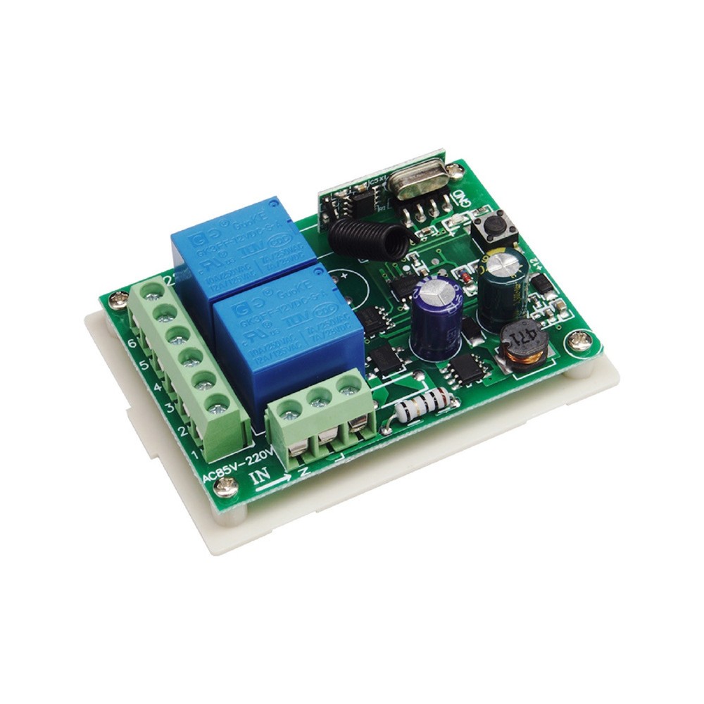 433Mhz Universal Wireless Remote Control Switch 85-250V 2CH Relay Receiver Kit r
