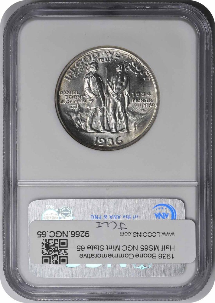 1936 Boone Commemorative Half MS65 NGC Mint State 65