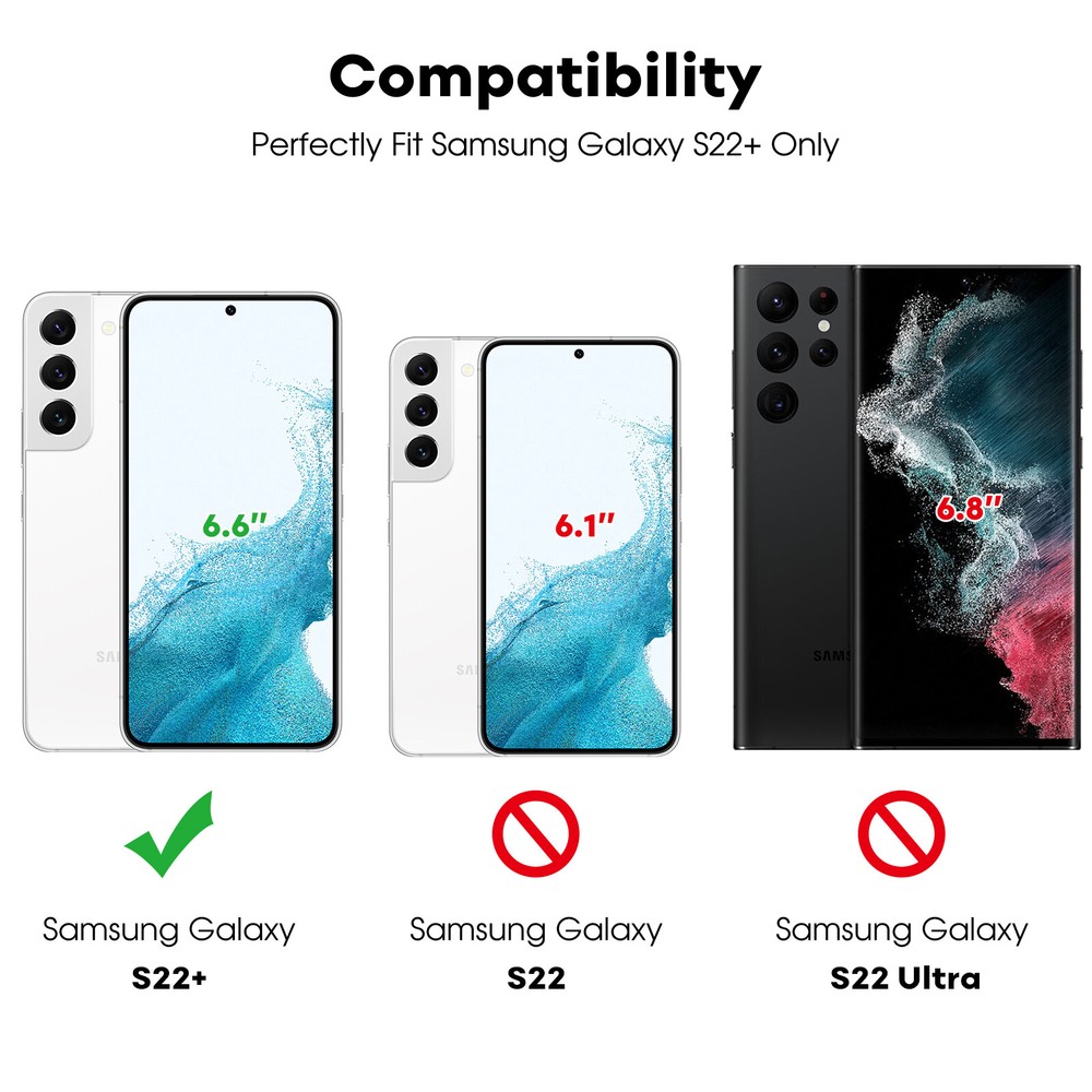 Screen Protector for Samsung Galaxy S22 Plus 5G with Camera Lens Protector