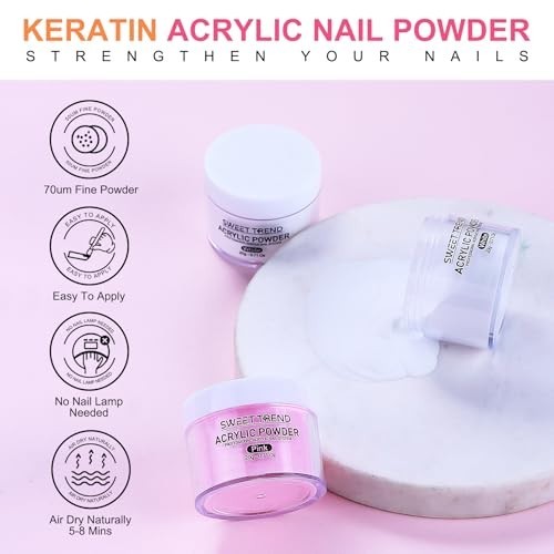 Acrylic Nail Kit for Beginners - Complete Set with Drill, Glitter Powder & Tips,