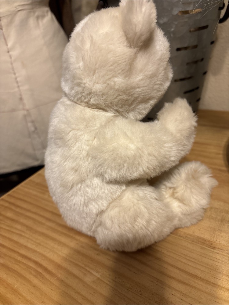 Steiff plush White Polar Bear Teddy Bear 01606 With Button Tag