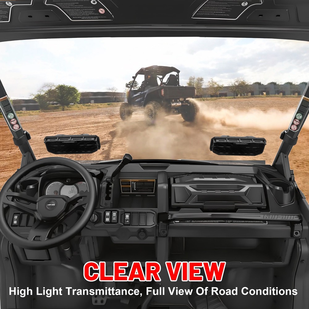 Scratch-Resistant Full Windshield Vented For Can Am Commander 800/1000 2011-2020