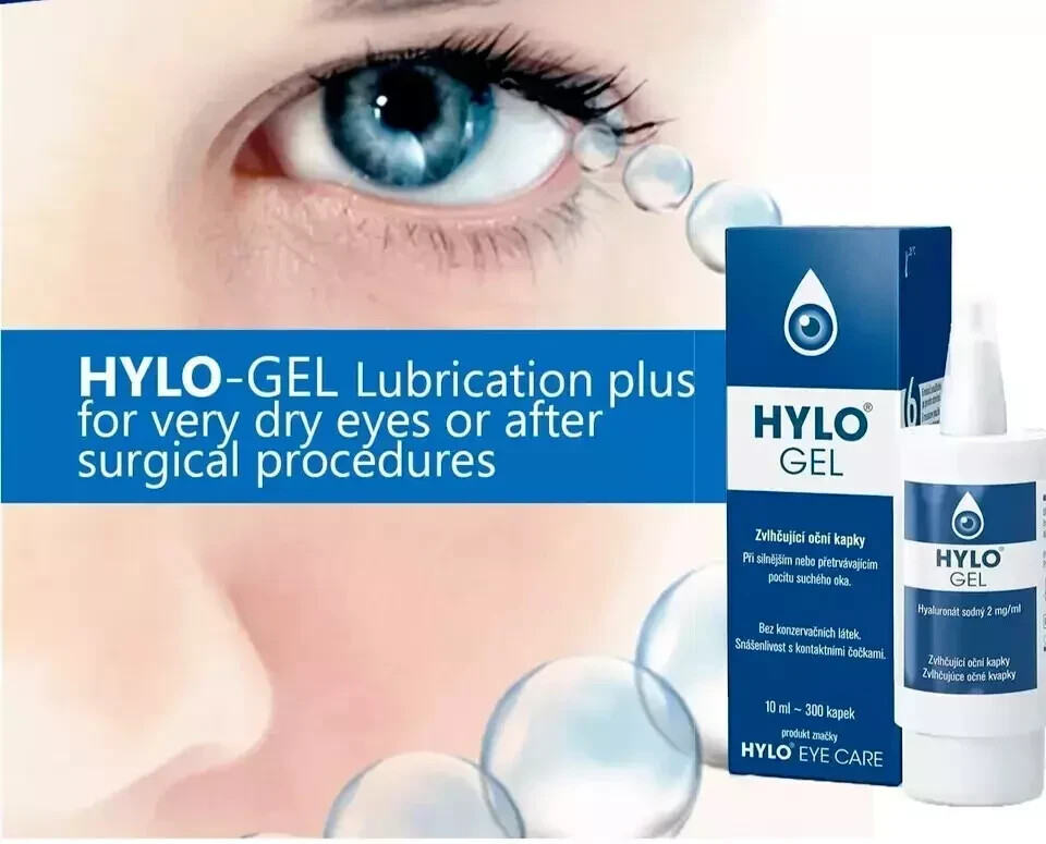 10 X HYLO GEL EYE DROPS 10ML