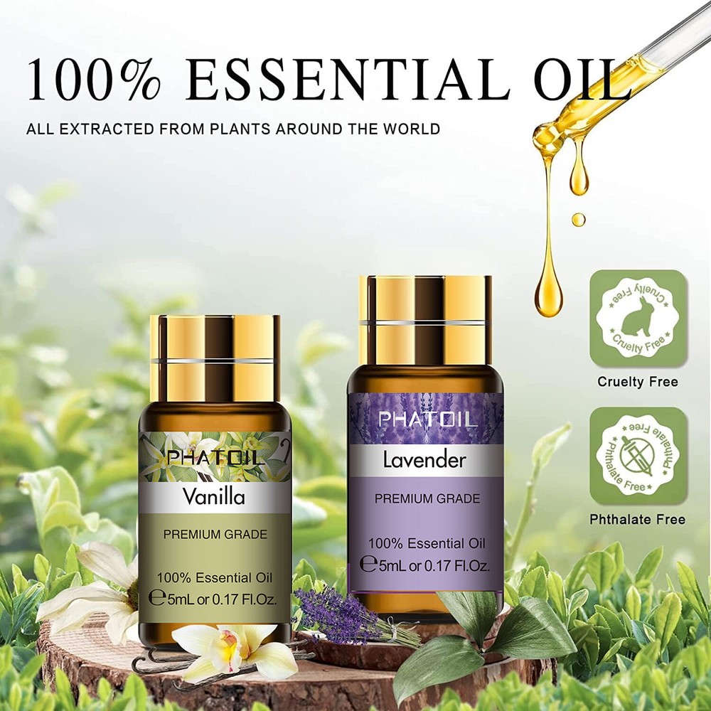 15PCS Essential Oils Gift Set 5ML- Premium Quality Essential Oils for Diffusers