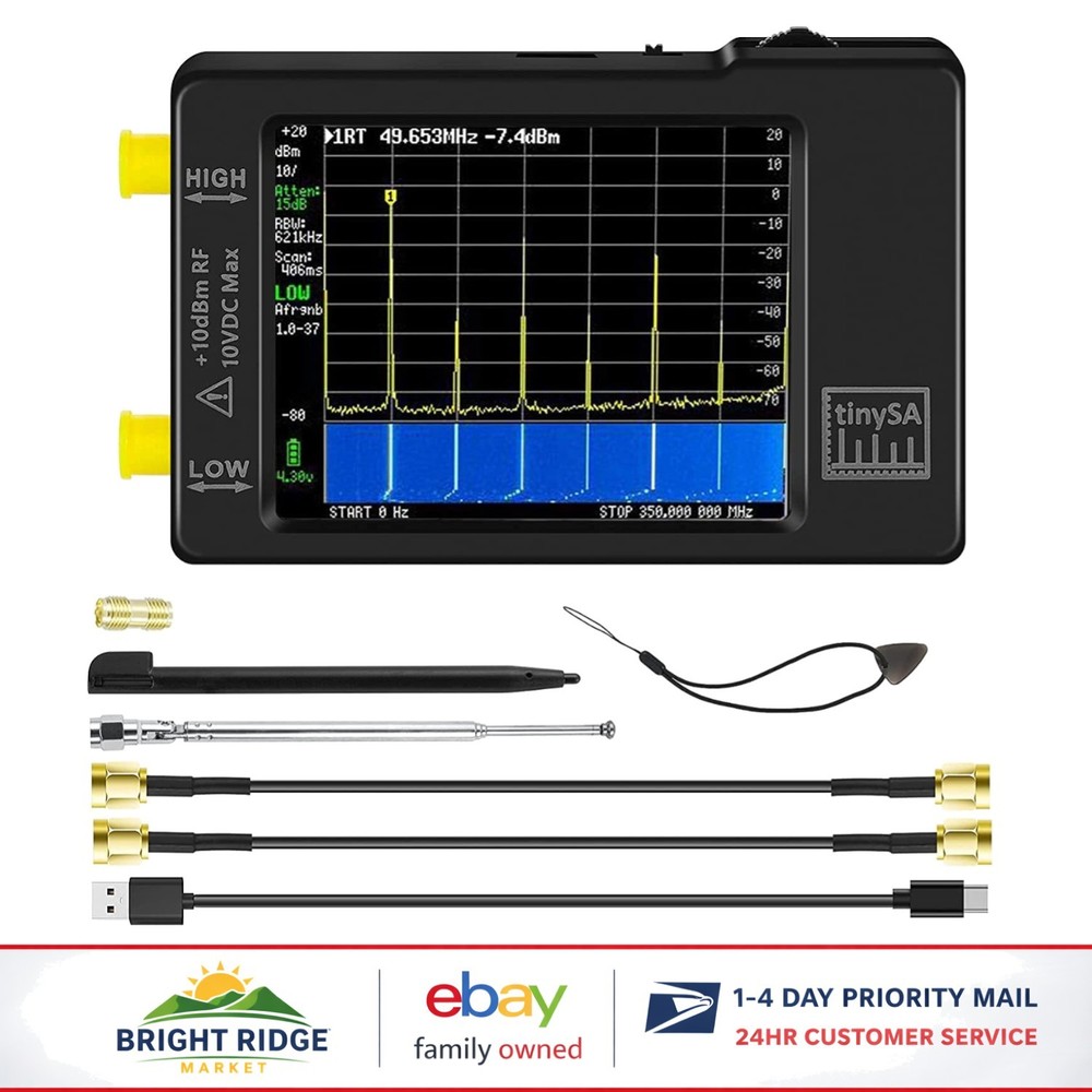 Handheld Frequency Analyzer with Touchscreen, Signal Generator 100kHz-960MHz