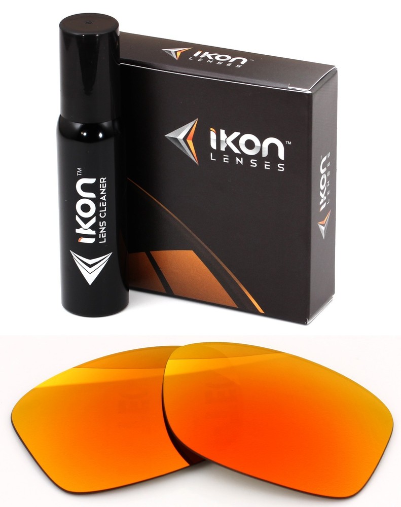 Polarized IKON Iridium Replacement Lenses For Oakley Jupiter Squared Fire Mirror