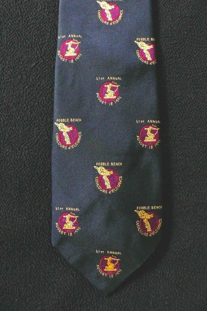 41st 1991 Pebble Beach Concours ROLLS-ROYCE PACKARD Necktie Robert Talbott VG