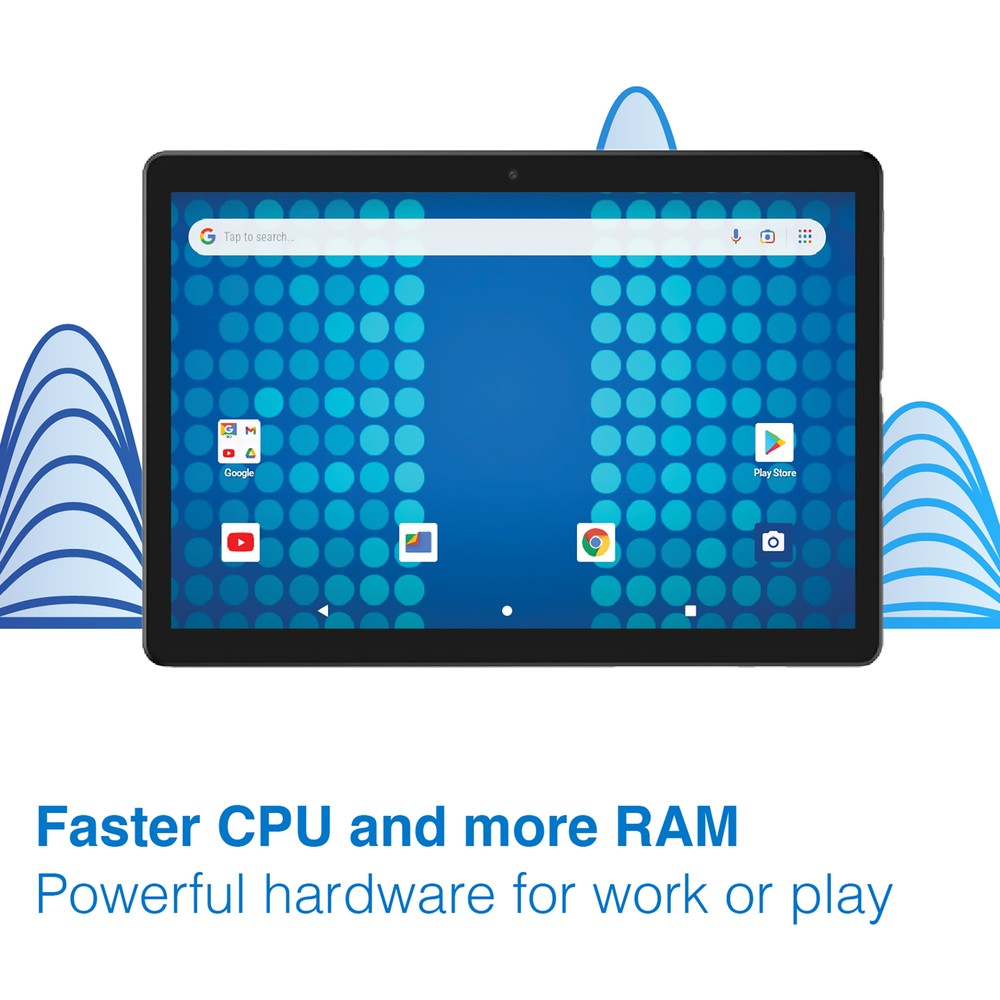 Laser 10" Android Go Tablet 32GB IPS Screen, Kids Space Enabled