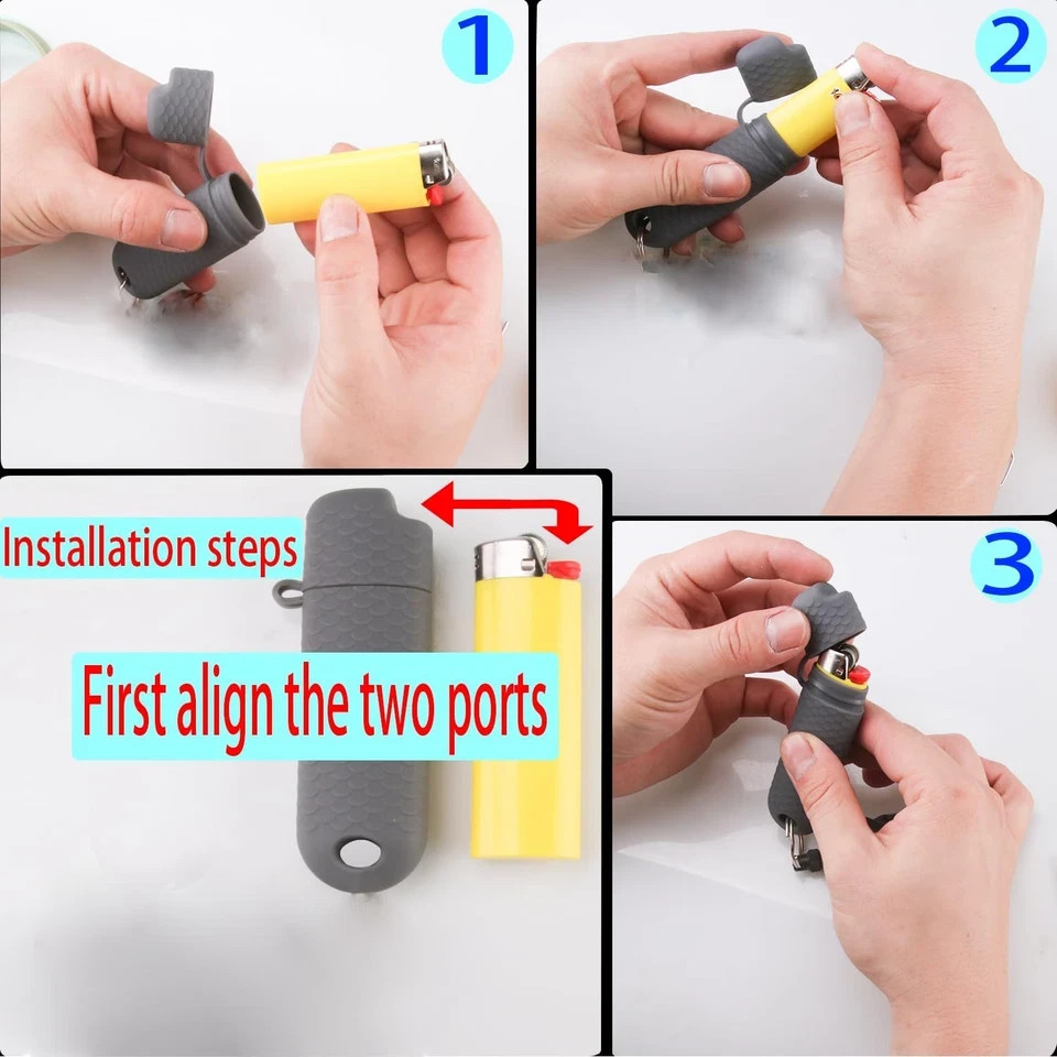 2 Pack Waterproof Lighter Case Cover Holder for BIC Regular Lighters Sleeve Type