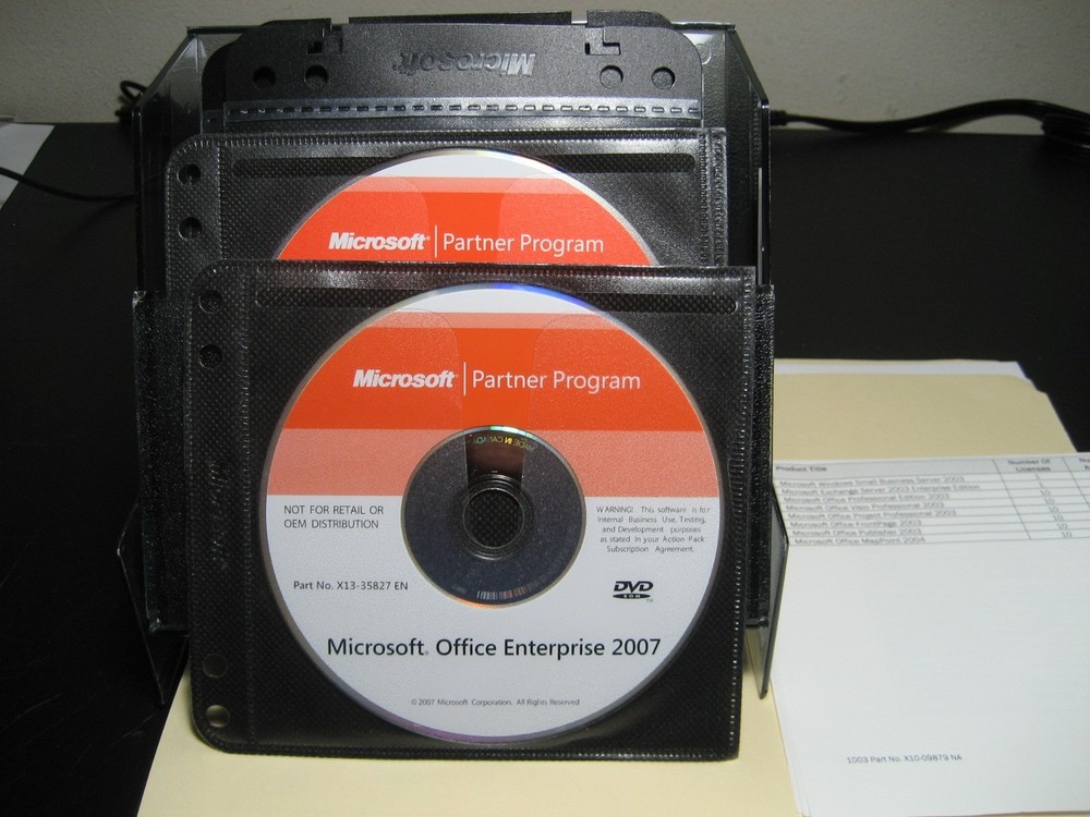 Microsoft Partner Action Pack Program DVDs - 21 DVDs Various Programs