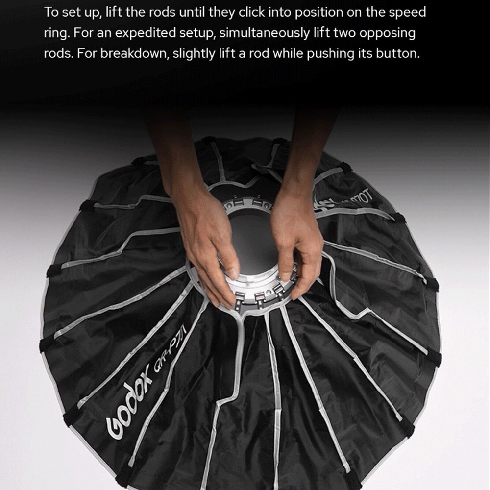 Godox QR-P60T 60cm/23.6 inch Parabolic Softbox Quick Release Light Diffuser