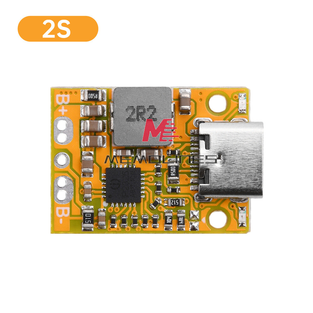 2/3S Mini Li-ion Battery Charging Module Type-C QC Fast Charging Indicator Light