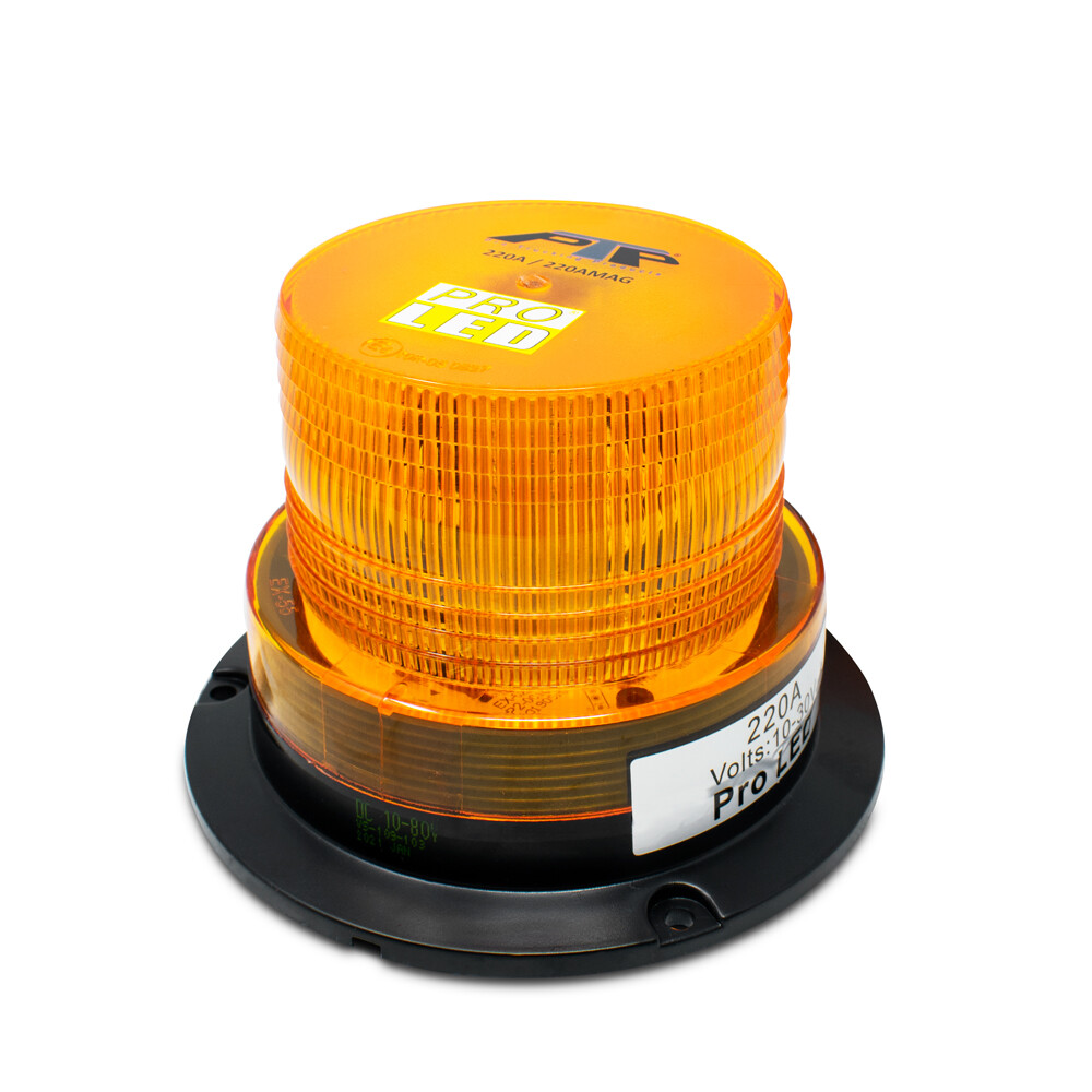 Pro LED 220A Class 1 Screw Mount  Mini Amber Warning Light Quad Flash Pattern