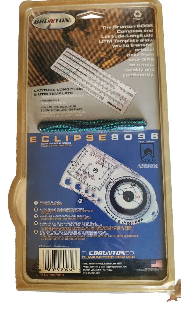 Vintage BRUNTON 8096 GPS Eclipse GPS System NOS Sealed NIB