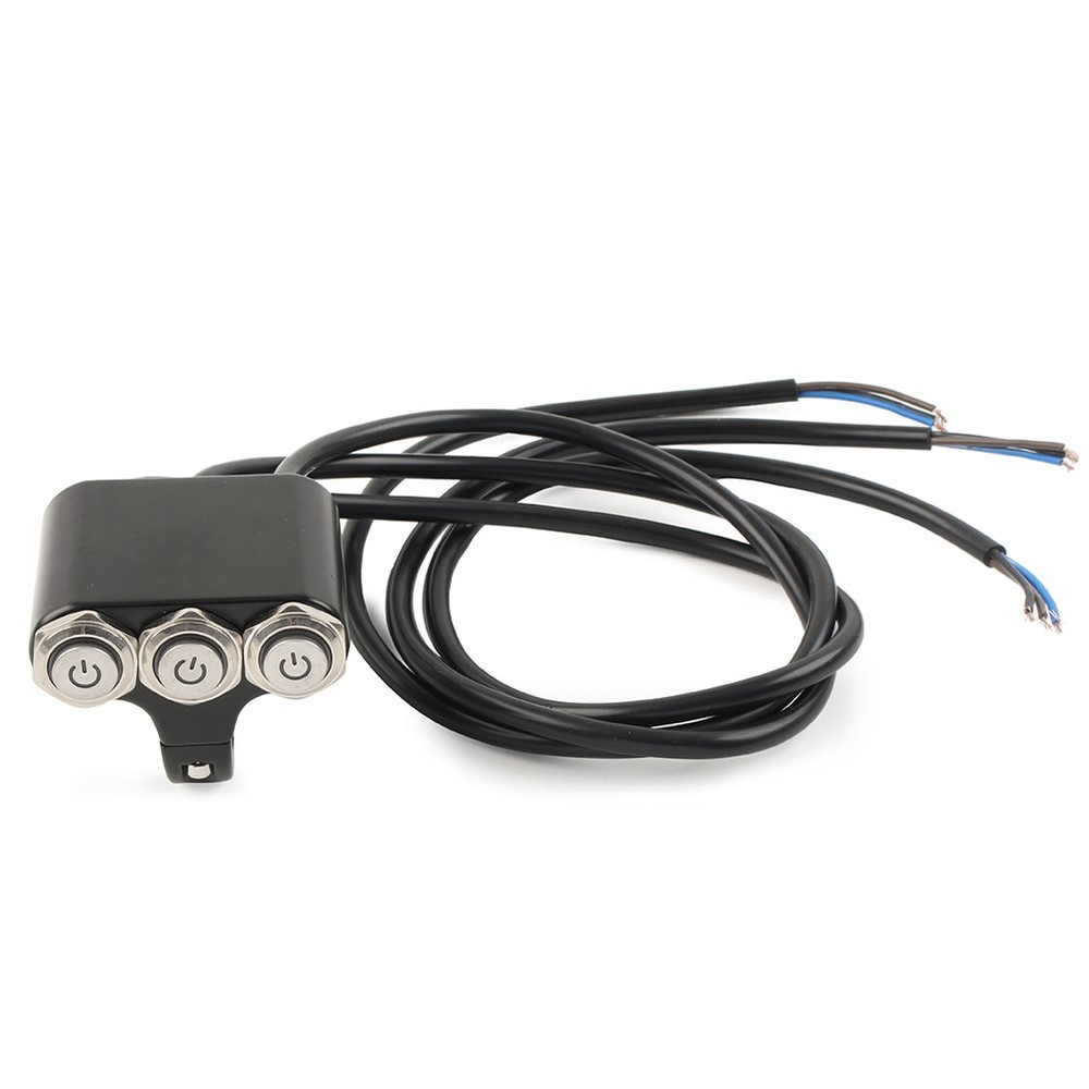 22mm 7/8" Push Button On/Off Headlight Fog Light Handlebar