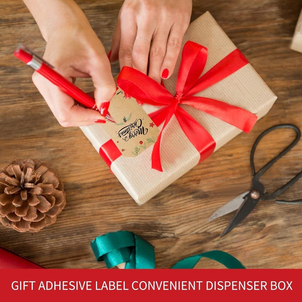 80-Pack Minimalist Christmas Gift Tags - 2x3" Adhesive Labels