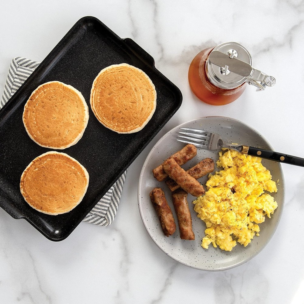Black Nonstick Mini Griddle - Lightweight & Versatile for All Cooking Needs