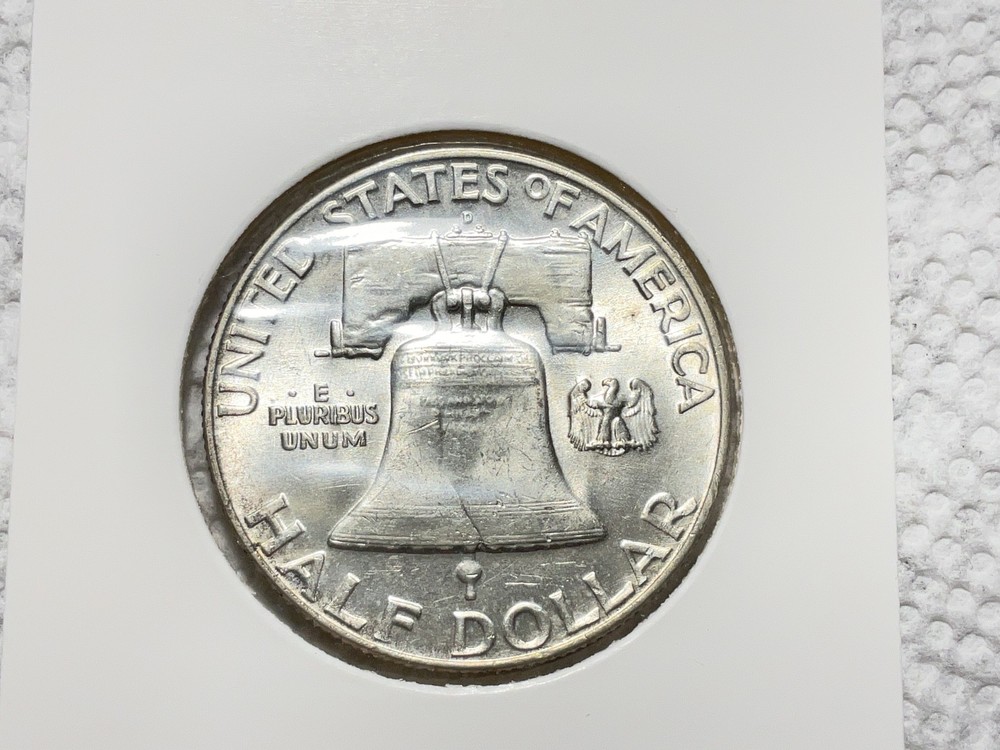 1958 D Franklin Half Dollar UNC.