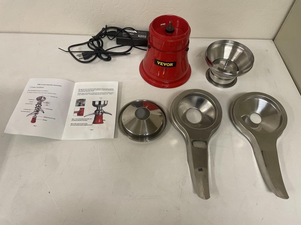 VEVOR DN-50 ELECTRIC MILK SEPARATOR, INCOMPLETE, POWERS ON