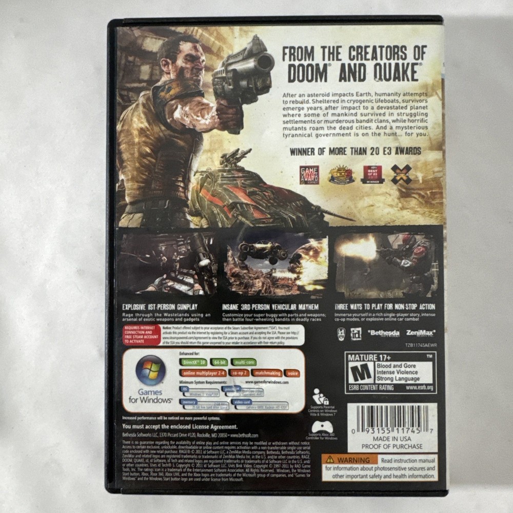 Rage (PC, 2011) Cib Anarchy Edition (7)