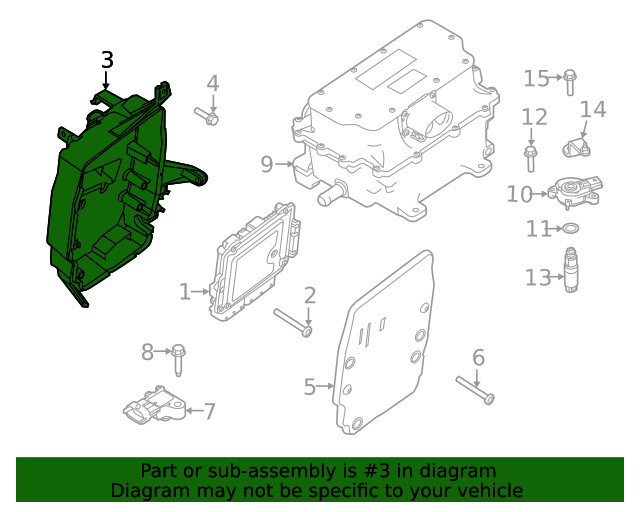 Genuine Ford Engine Control Module (ECM) Bracket CV6Z-12A659-C