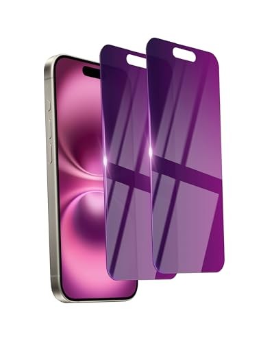 2 Pack Privacy Screen Protector Tempered Glass 6.1inch Private for iPhone 16