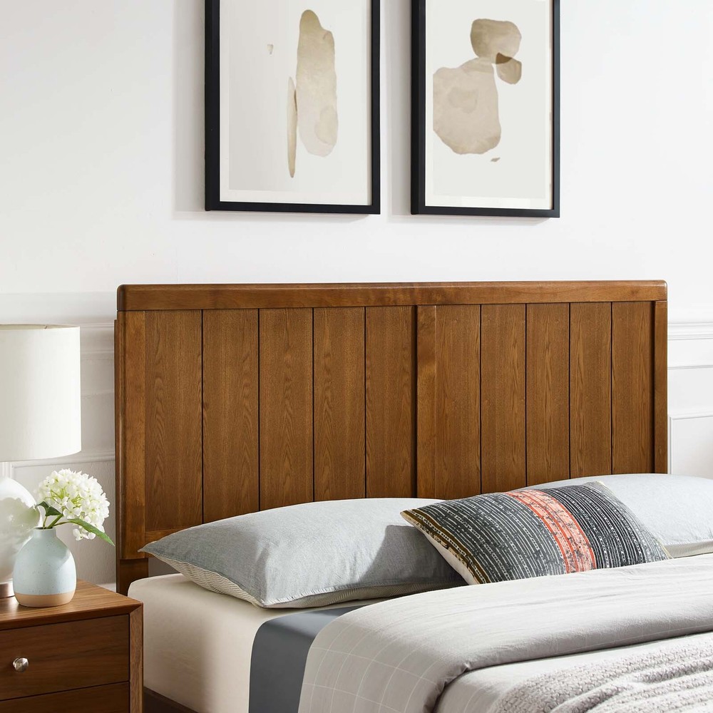 Modway Robbie Wood Full Headboard in Walnut