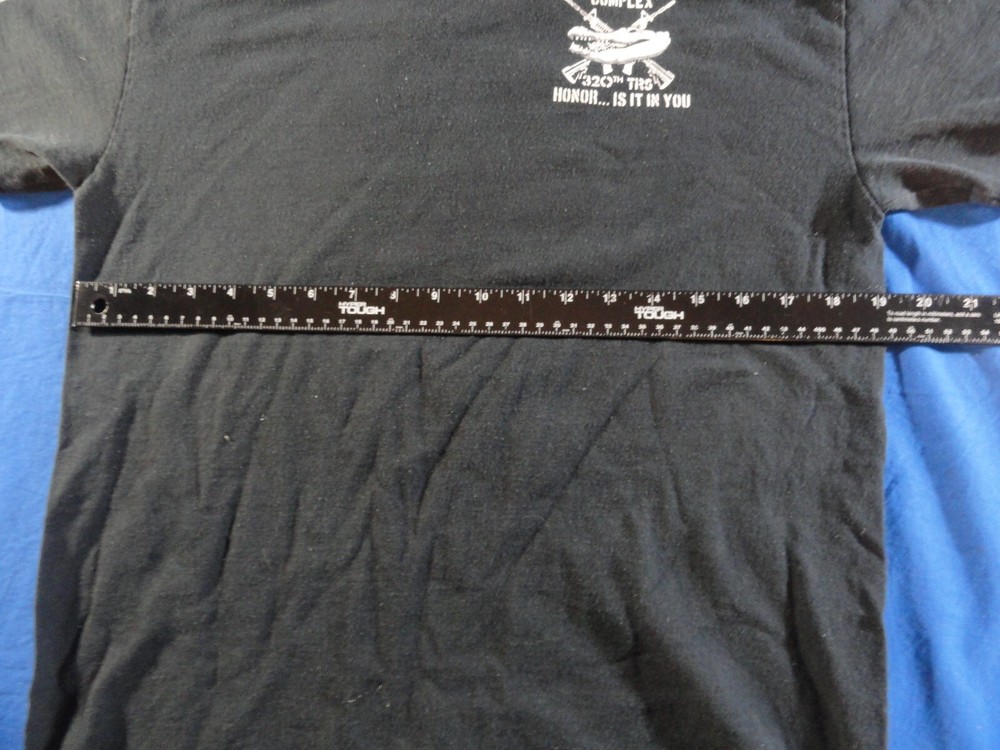 DISCONTINUED 320TH TRS ERWIN TRAINING COMPLEX UNIT TEAM SHIRT BLACK MEDIUM