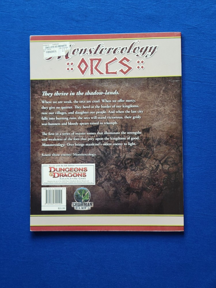 Monstercology: Orcs - Goodman Games
