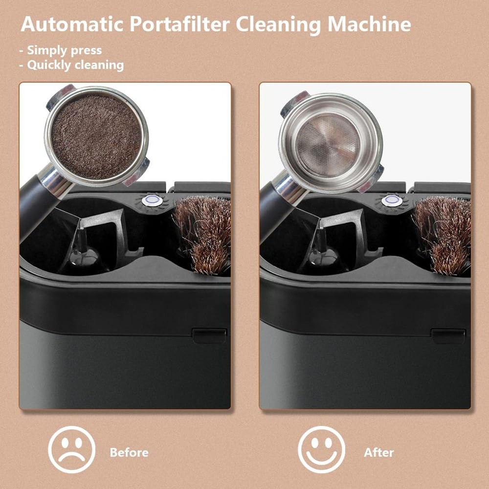 Automatic Portafilter Cleaner Espresso Knock Box