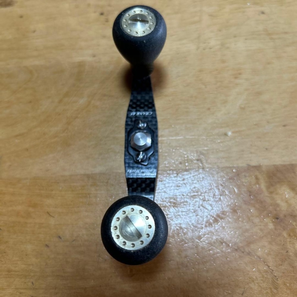 Rugger Handle 85mm Carbon Fiber Rubber Knob Used