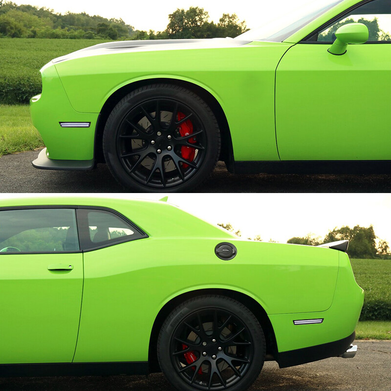 For 2008-2014 Dodge Challenger Front Rear Smoked LED Bumper Side Marker Lights