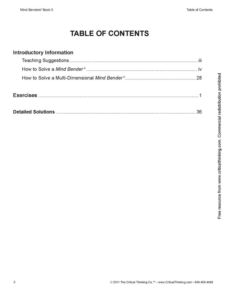 Mind Benders Level 3 Workbook, Deductive Thinking Skills Puzzles (Grades 3-6)
