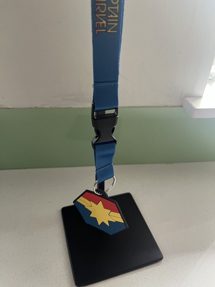 CAPTAIN MARVEL, Marvel Lanyard with Logo Tag. Loot Crate Exclusive
