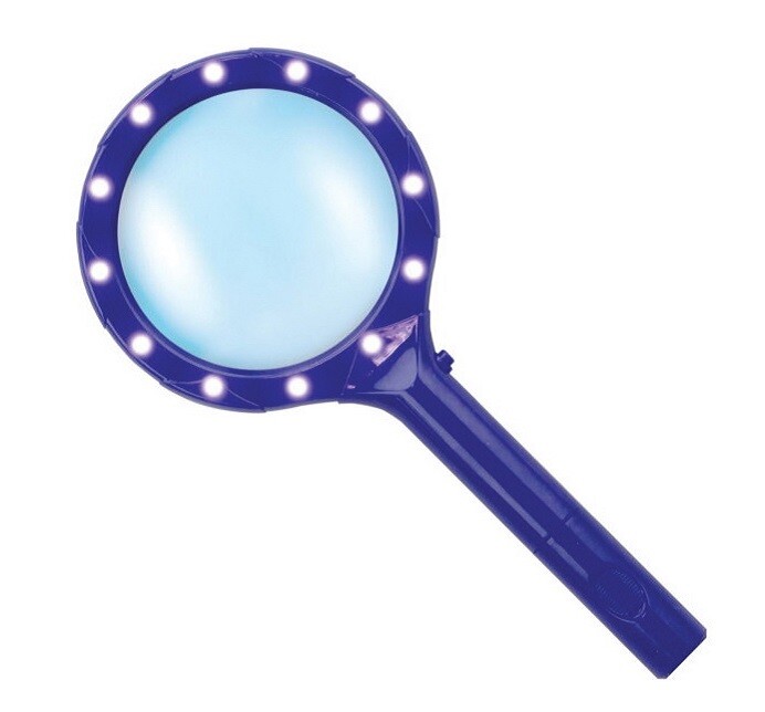 12 Led Lighted Magnifying Glass