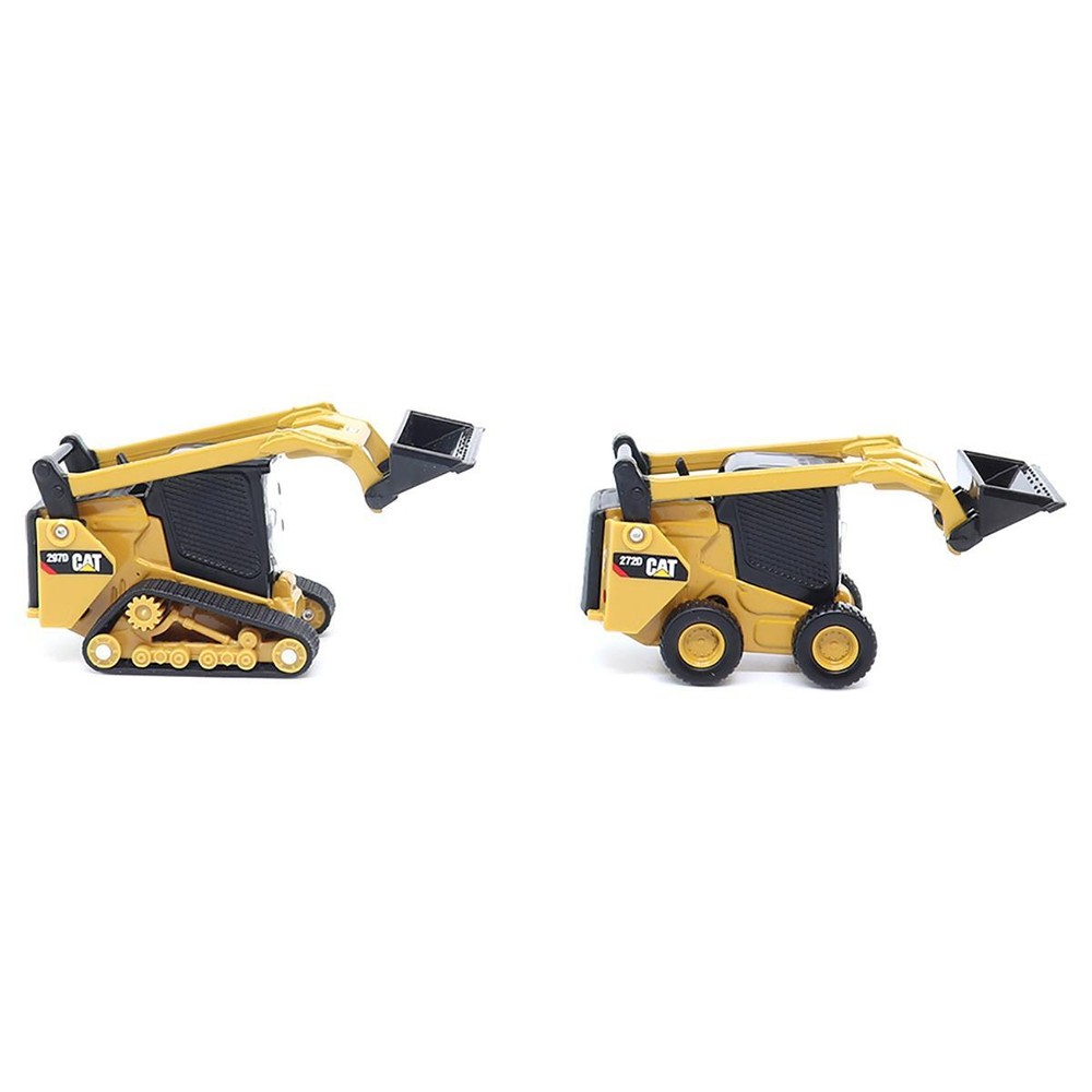 Diecast Masters 1/64 Caterpillar 272D2 Skid Steer 297D2 Track Loader Set 84647