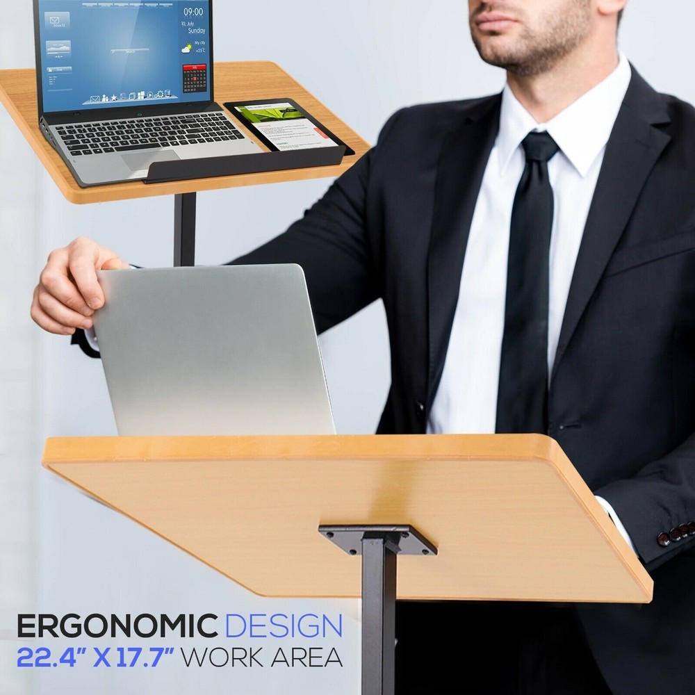 Pyle Floor Standing Lectern Presentation Podium Stand, Height Adjustable PLCTND4