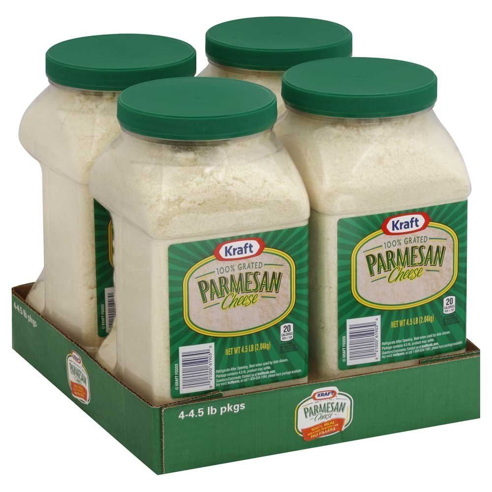 Grated Parmesan Cheese, 4.5 Pound - 4 Pack