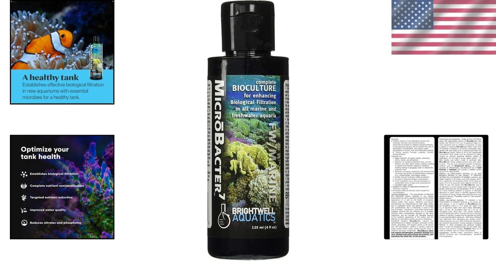 Advanced MicroBacter7 125mL Aquarium Bacteria for Freshwater & Saltwater Fish