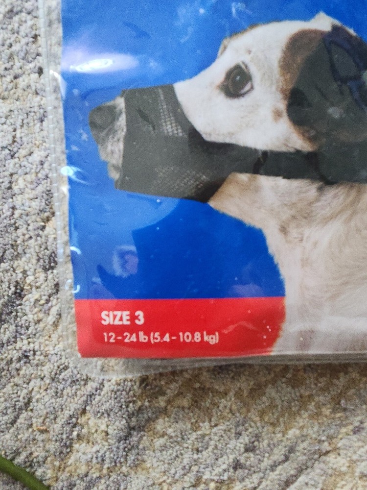 Great Choice Dog Muzzle Adjustable Mesh Small Size 3 12-24 Lbs New Unopened
