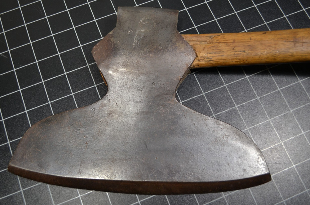 BEATTY - BROAD AXE WITH ANTIQUE HAND MADE HANDLE