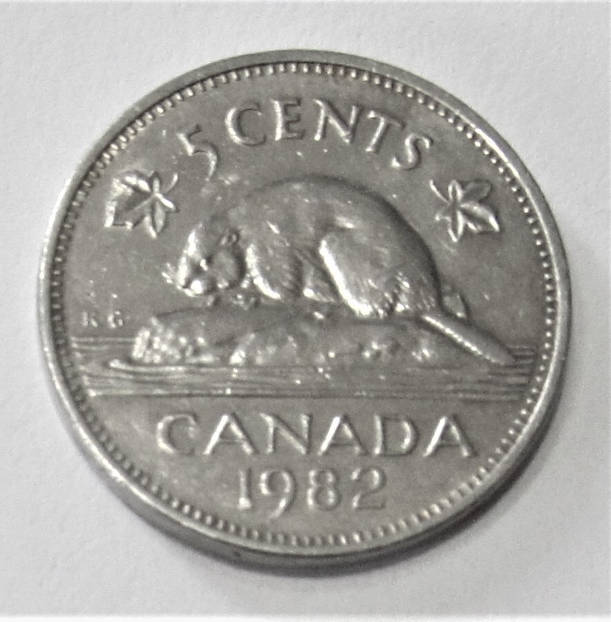 1982 Canada 5 Cent Nickel - combined shipping