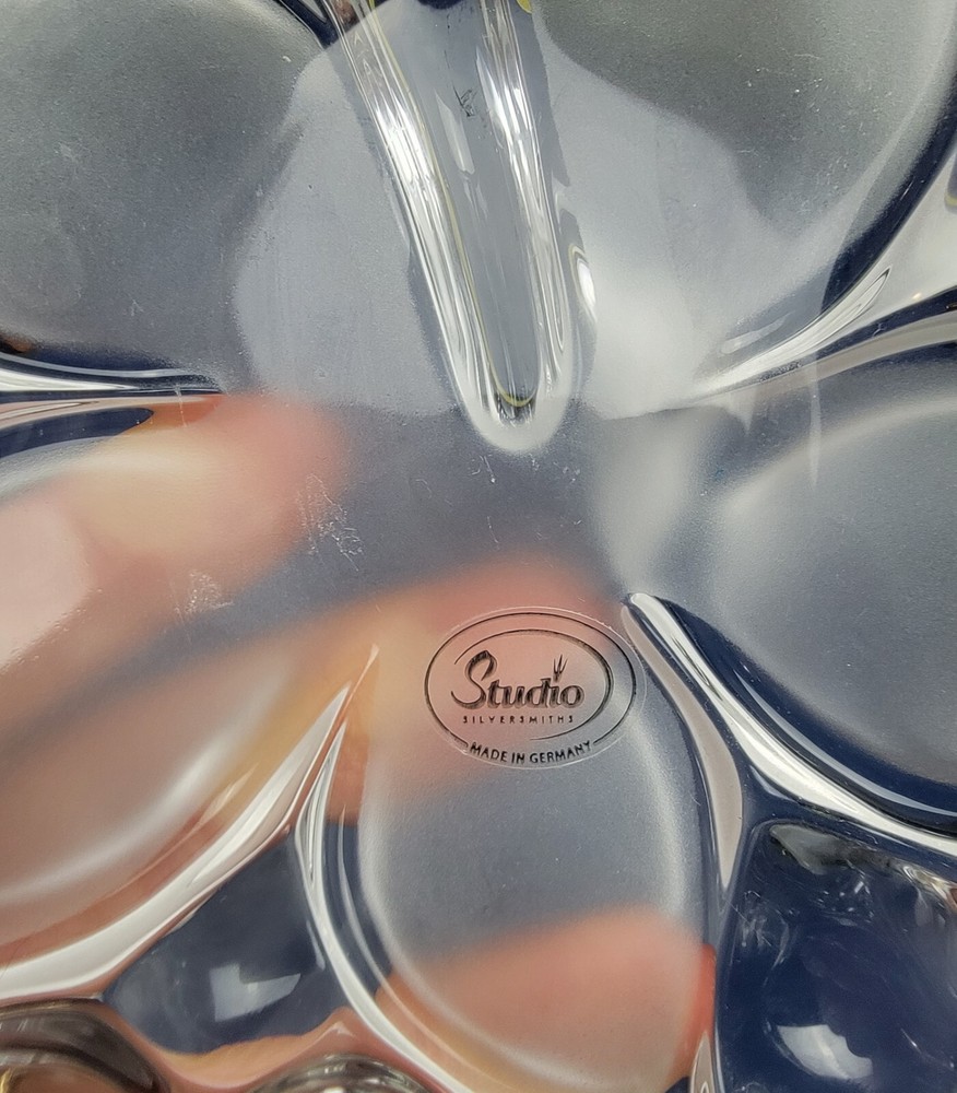 Studio Silversmiths Grape Dish~Fine Crystal~made in Germany