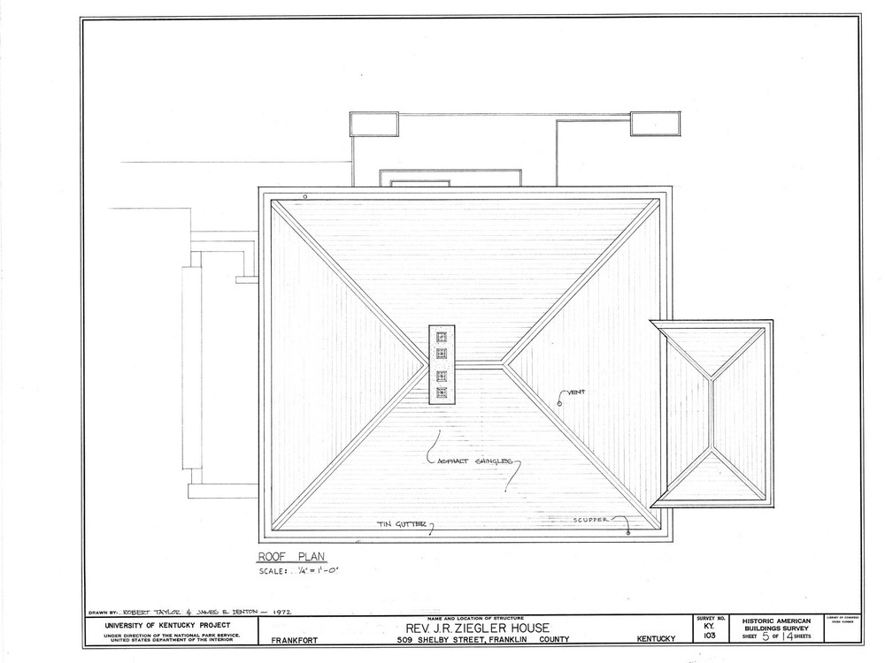 Frank Lloyd Wright Prairie Home, 3-4 bedrooms, architectural house plans