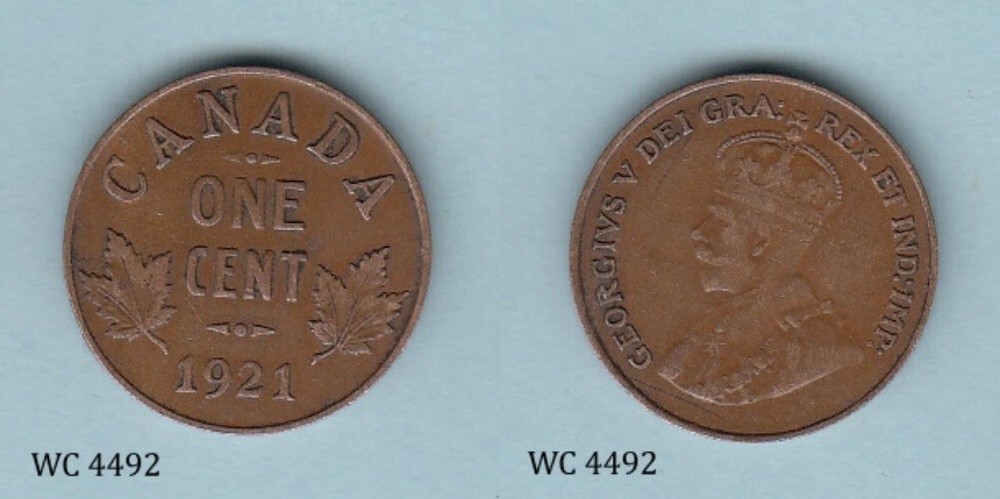 Canada 1 Cent 1921 (George V) Coin B